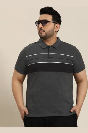 Sztori Men Plus Size Regular Fit Colourblocked Polo Collar T-shirt