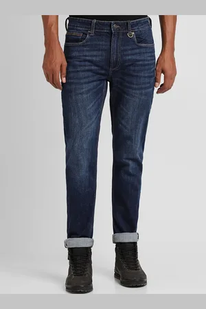 Peter England Men Slim Fit Clean Look Whiskers Jeans