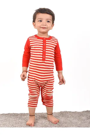 Moms Home Infants Striped Organic Cotton Rompers