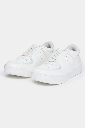 Styli Women Perforations Metallic Embellishment Basics Sneakers