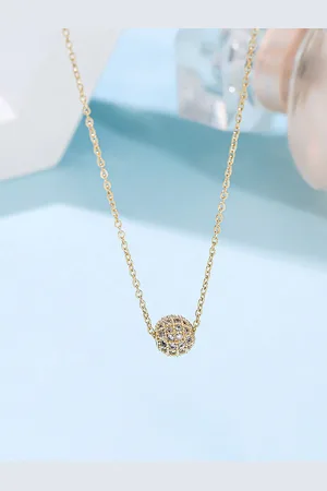Jewels Galaxy Gold Plated & Stone Studded Pendant