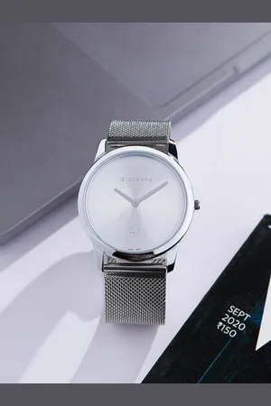 Giordano Men Silver-Toned Dial & Silver Toned Bracelet Style Straps Analogue Watch