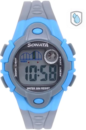 Sonata Unisex Grey Digital Watch NH87012PP03