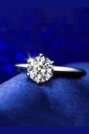 Jewels Galaxy Silver-Plated Crystal-Studded Adjustable Finger Ring