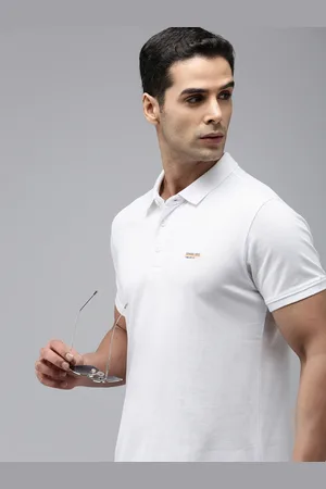 SPYKAR Men Pure Cotton Polo Collar Slim Fit T-shirt