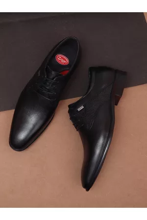 ZOOM Men Textured Leather Formal Derbys