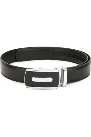 Pacific Men Leather Belt With Slider Buckle