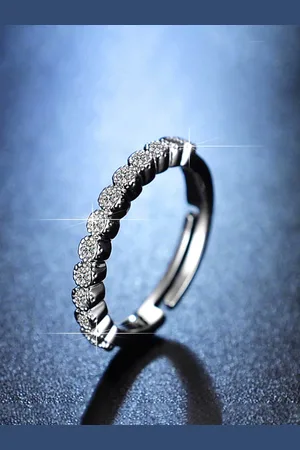 Jewels Galaxy Silver-Plated & AD Studded Ring