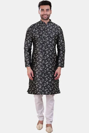 Avaeta Floral Printed Mandarin Collar Kurta with Pyjamas