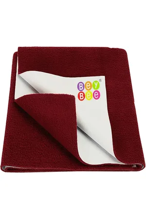 BeyBee Kids Maroon Cotton Mattress Protector