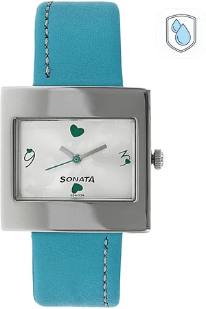 Sonata Women Turquoise Blue & Silver-Toned Analogue Watch NG8965SL01AC