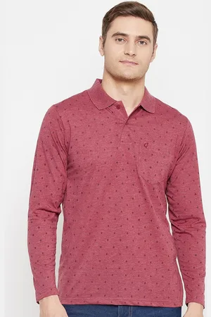 Camey Micro Ditsy Printed Polo Collar Cotton T-shirt