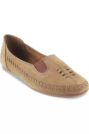 Catwalk Women Stitch Detail Lightweight Leather Loafers