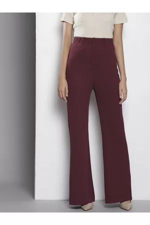Buy NUSH Womens Printed Bootcut Trousers  Shoppers Stop