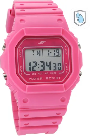 Sonata Unisex Pink Dial & Wrap Around Straps Digital Watch 77122PP04