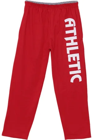 Sweet Angel Girls Red Solid Straight-Fit Track Pants
