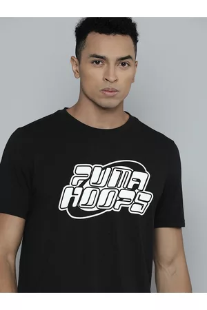 PUMA Men Perimeter Performance Typography Printed dryCELL Basketball T-shirt