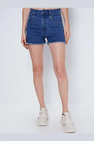 COVER STORY Women Blue Denim Shorts