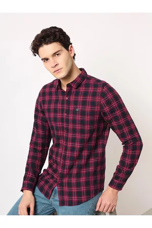 Lee Men Slim Fit Tartan Checked Casual Shirt