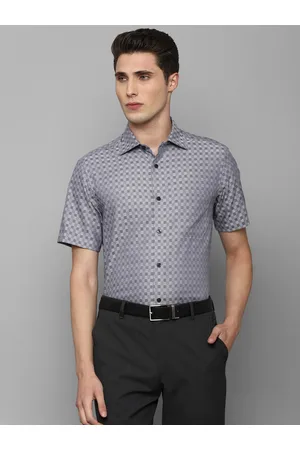 Buy Louis Philippe Blue Cotton Slim Fit Checks Shirts for Mens