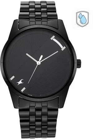 Fastrack Men Black Brass Dial & Bracelet Style Straps Analogue Watch 3277NM01