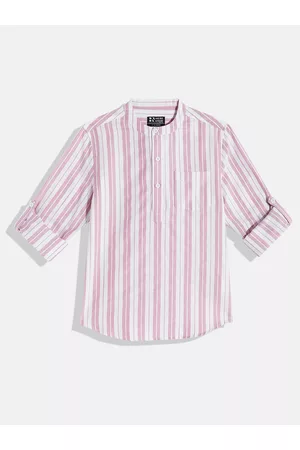 HERE&NOW Boys Opaque Striped Casual Shirt