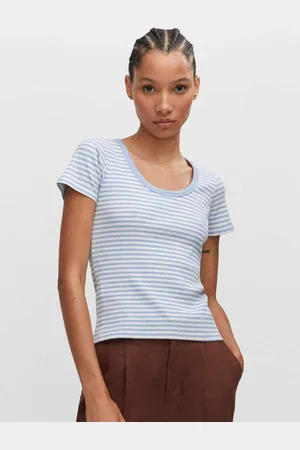 MANGO Women Striped T-shirt