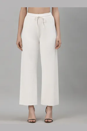 NEUDIS Women Relaxed Straight Fit Mid-Rise Parallel Trousers