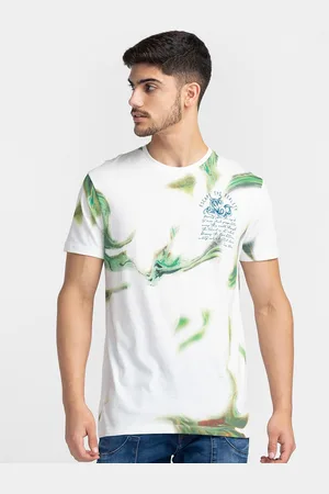 Being Human Abstract Printed Round Neck T-shirt