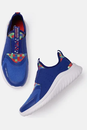 Skechers Boys Blue Textured Ultra Flex 2.0 Cubor Regular Sneakers