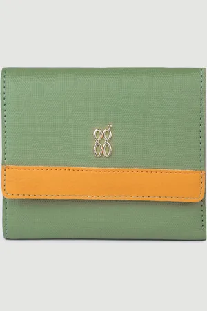 Baggit Women Abstract Textured Three Fold Wallet