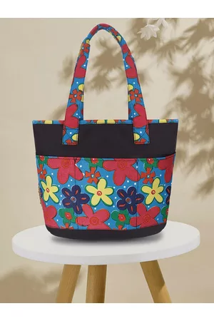 Anekaant Floral Shopper Printed Cotton Canvas Tote Bag
