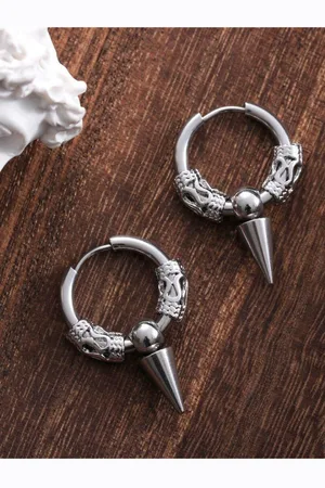Salty Men Contemporary Hoop Earrings