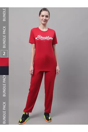 VIMAL JONNEY Pack Of 2 Printed Cotton Sports Tracksuits