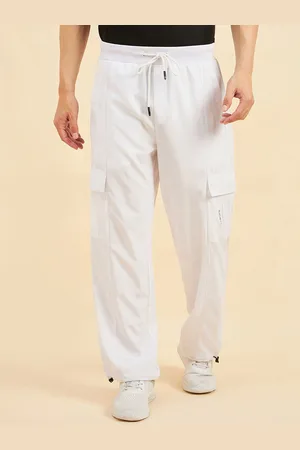Sweet Dreams Men White Mid-Rise Cargo Trousers