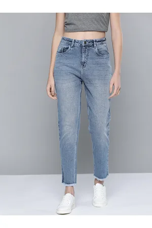 HARVARD Women Blue Boyfriend Fit Light Fade Stretchable Jeans