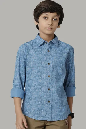 UNDER FOURTEEN ONLY Boys Floral Printed Cotton Casual Shirt
