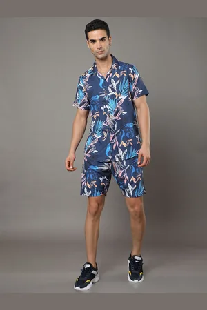 Bushirt Floral Printed Shirt With Shorts Co-Ords Set