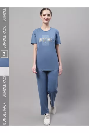 VIMAL JONNEY Pack Of 2 Printed Cotton Sports Tracksuits