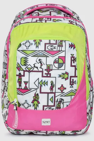 Wildcraft Unisex White & Yellow Graphic Backpack