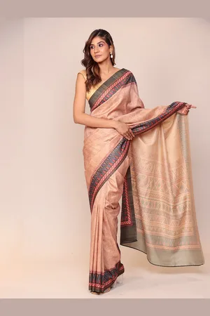 ZARI Ethnic Motifs Printed Saree