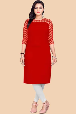 Dream Beauty Fashion Floral Embroidered Crepe Kurta