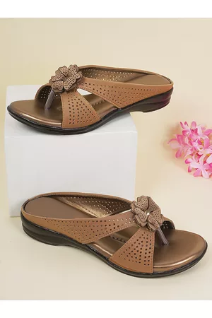 STYLE SHOES Textured Laser Cuts One Toe Flats