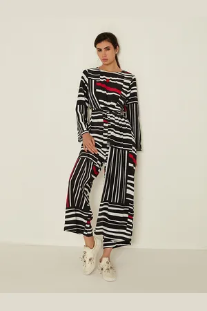 Ancestry Striped Basic Jumpsuit