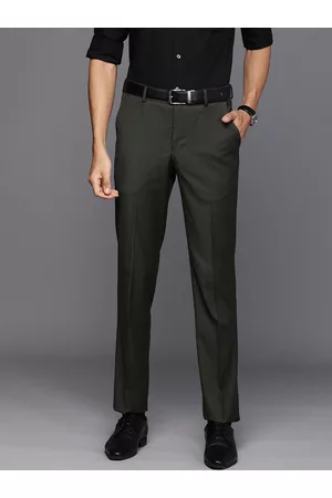 Louis Philippe Formal Trousers  Buy Louis Philippe Men Grey Regular Fit  Textured Pleated Formal Trousers Online  Nykaa Fashion