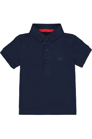 Mothercare Boys Navy Blue Polo Collar Indigo Cotton Pure Cotton T-shirt