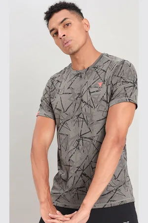 TECHNOSPORT Men Jacquard Double Cool Slim Fit Sports Tshirt