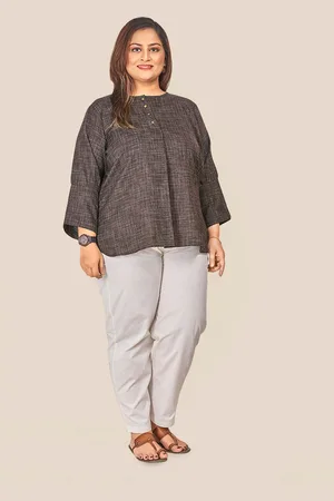 Curvy Lane Plus Size Checked Top