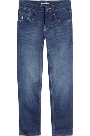 CANTABIL Boys Comfort Clean Look Heavy Fade Mid-Rise Cotton Jeans