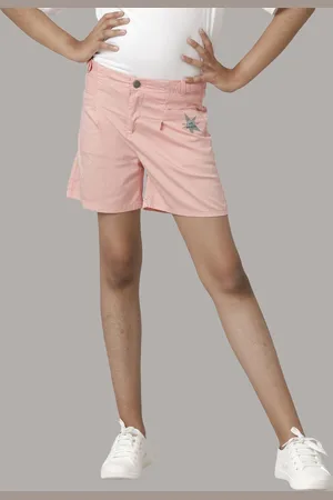 UNDER FOURTEEN ONLY Girls Slim Fit Cotton Regular Shorts